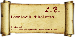 Laczlavik Nikoletta névjegykártya